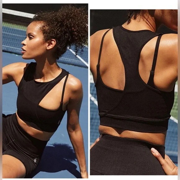 🆕FP Movement by Free People NWOT Don’t Be Square Double Layer in Black (FPM-72) - Picture 2 of 3